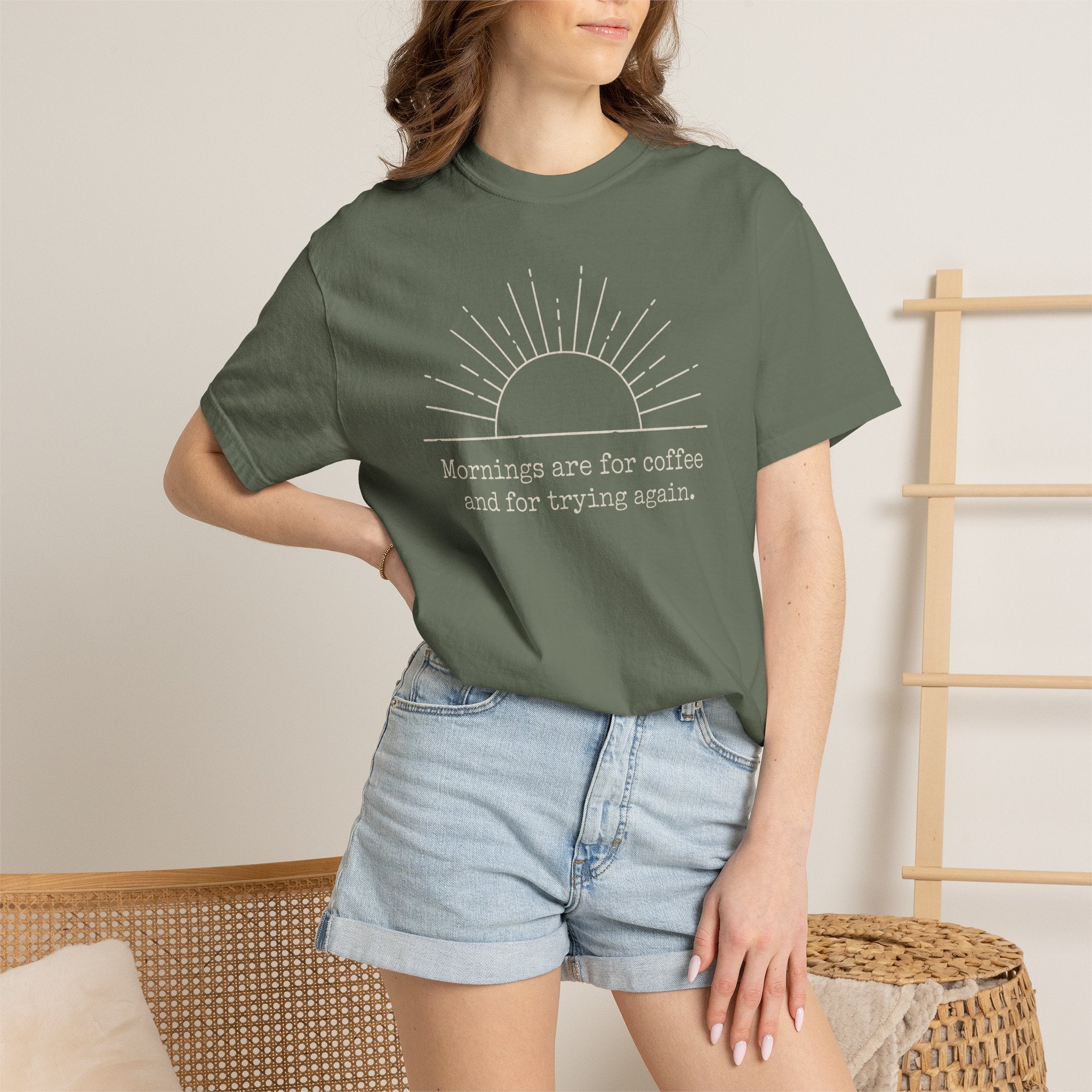 Mornings Are For Coffee And Trying Again T-shirt