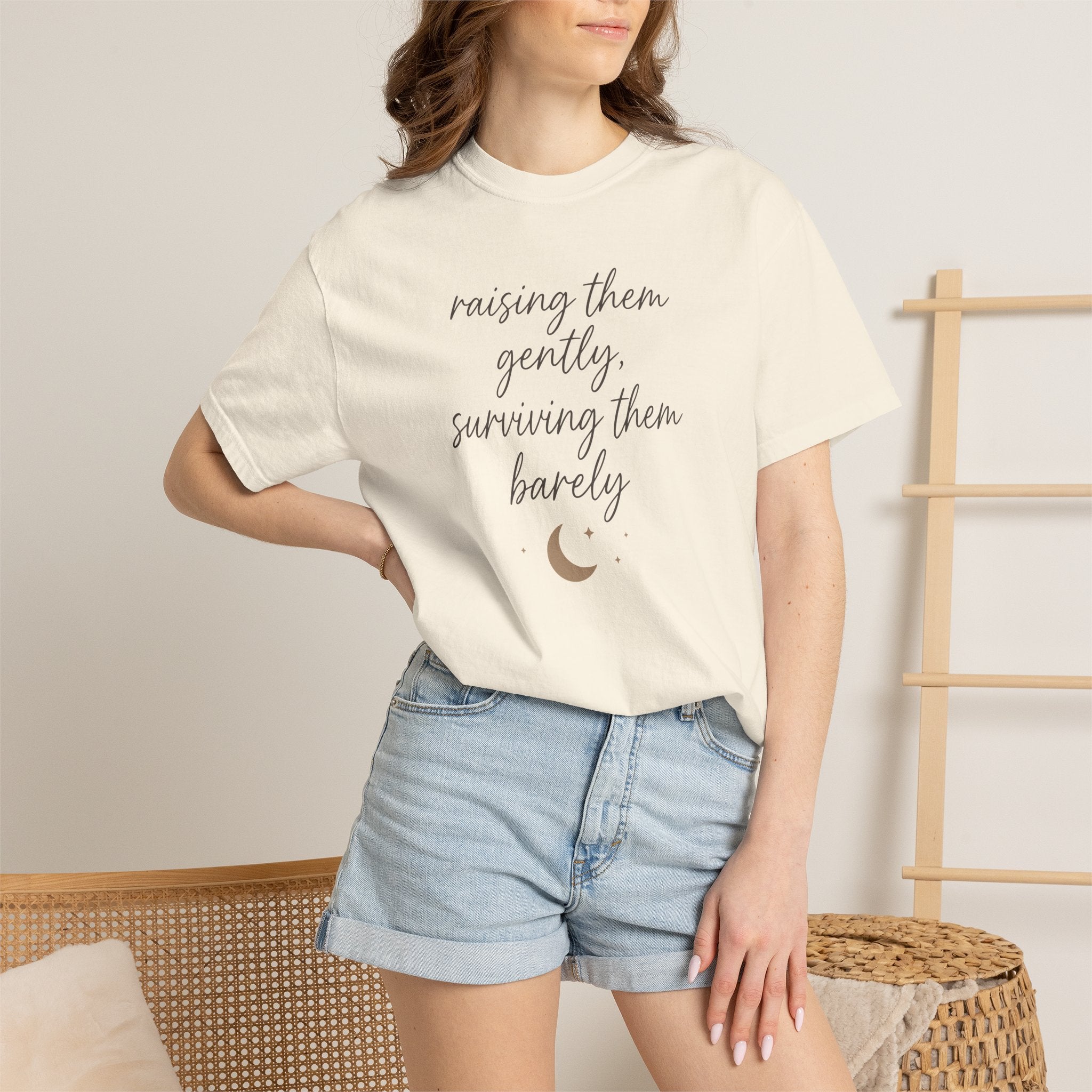 Raising Them Gently Surviving Them Barely T-shirt