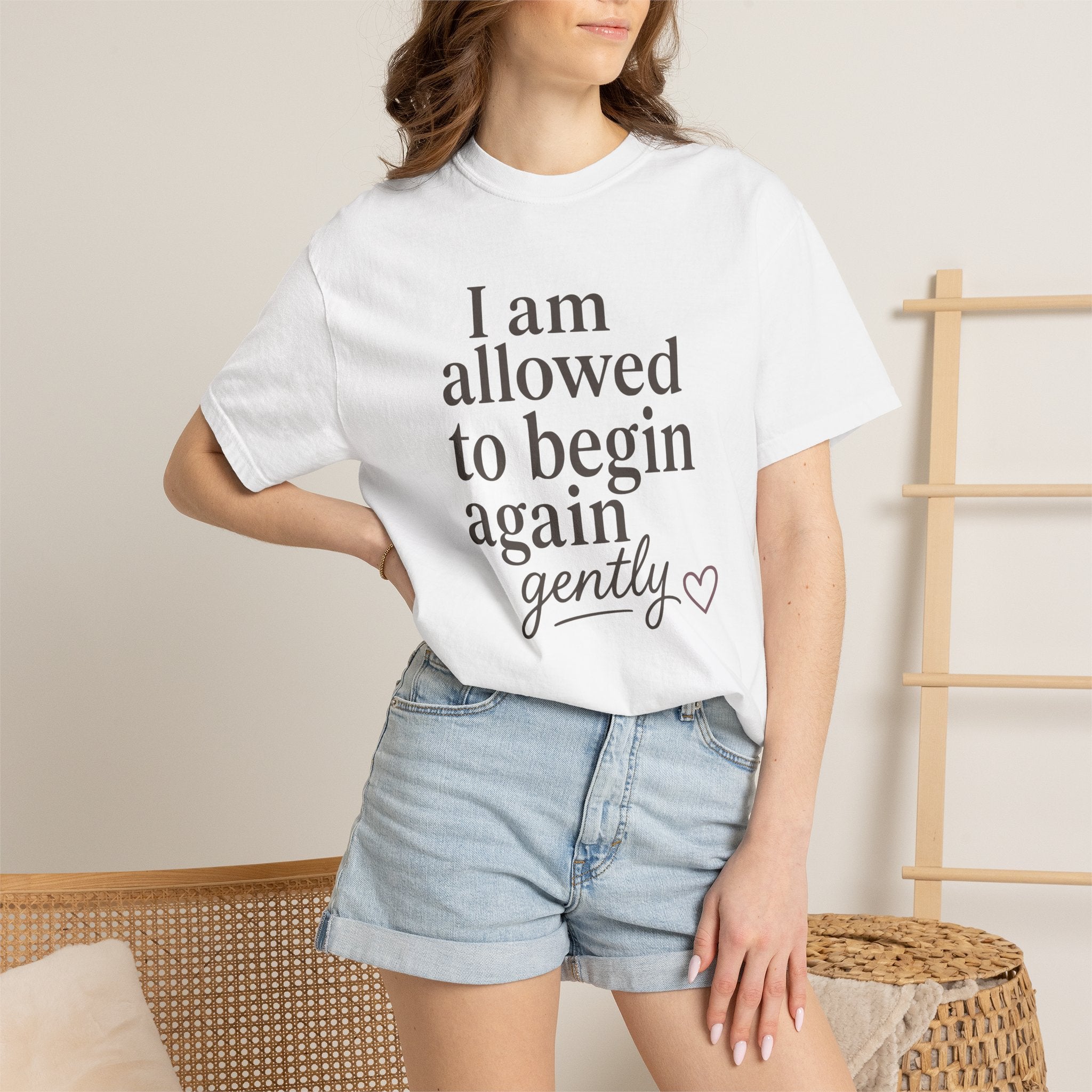 I Am Allowed To Begin Again Gently T-shirt