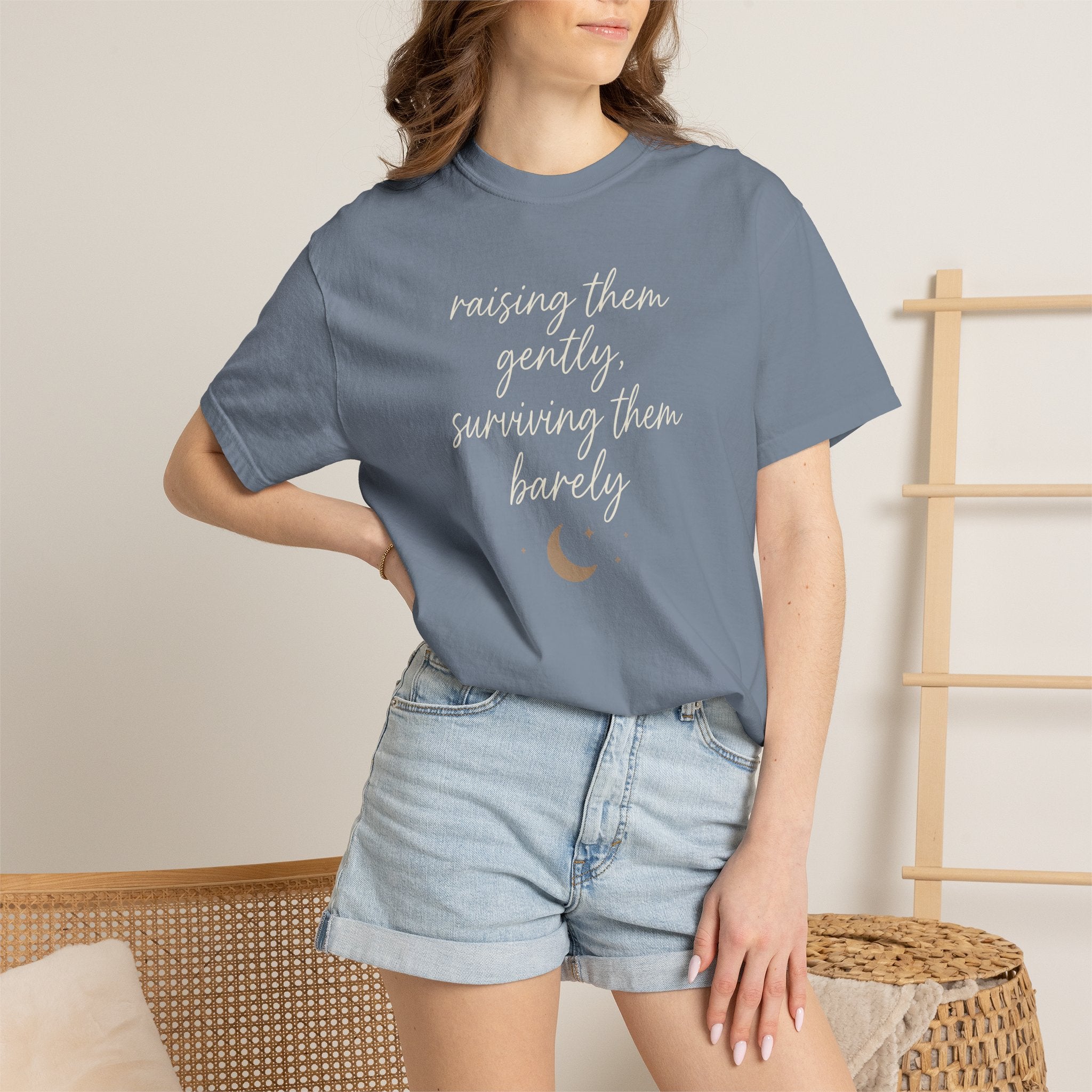 Raising Them Gently Surviving Them Barely T-shirt
