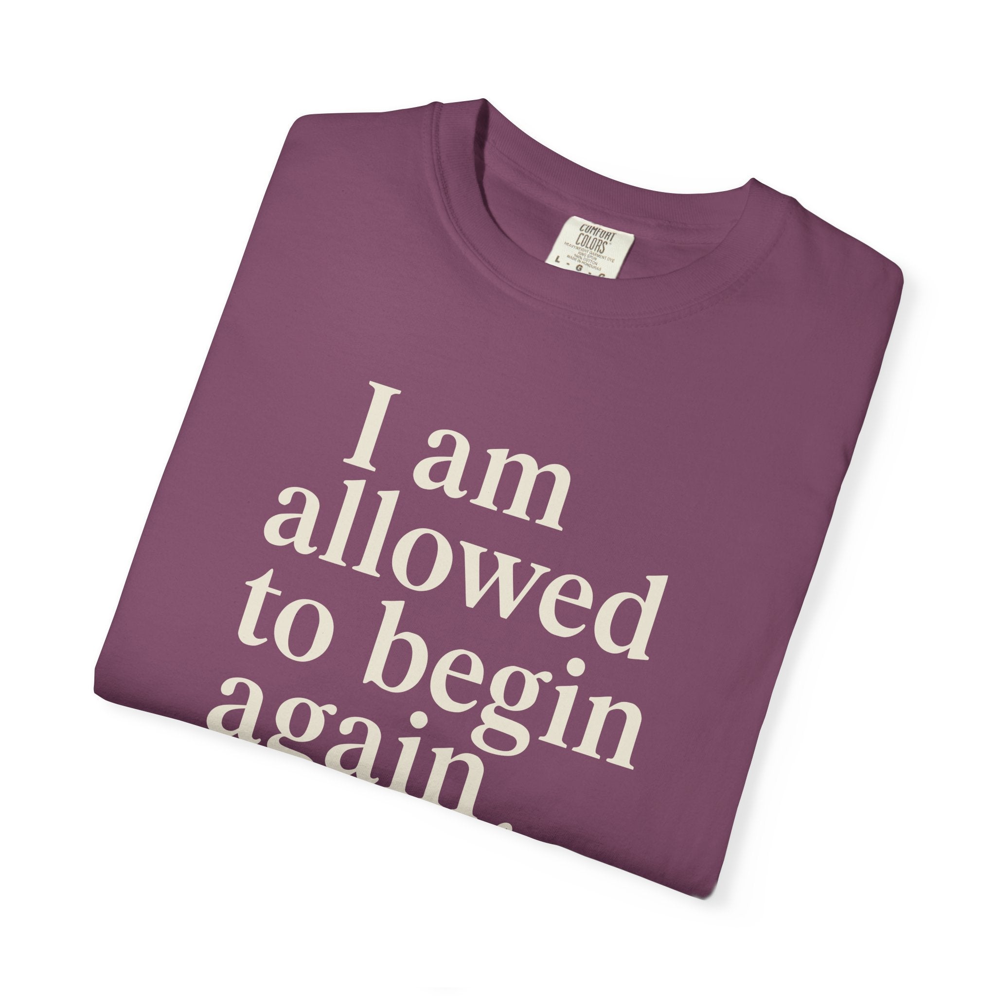 I Am Allowed To Begin Again Gently T-shirt