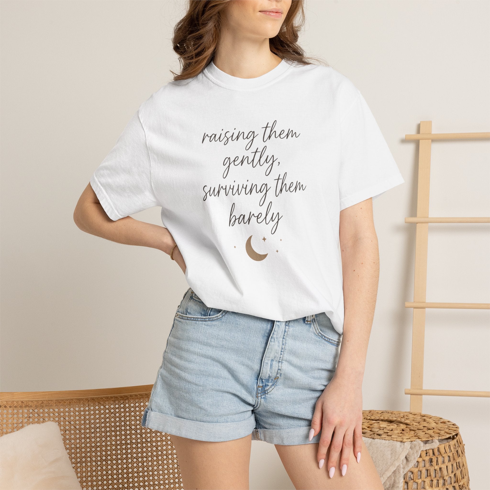 Raising Them Gently Surviving Them Barely T-shirt