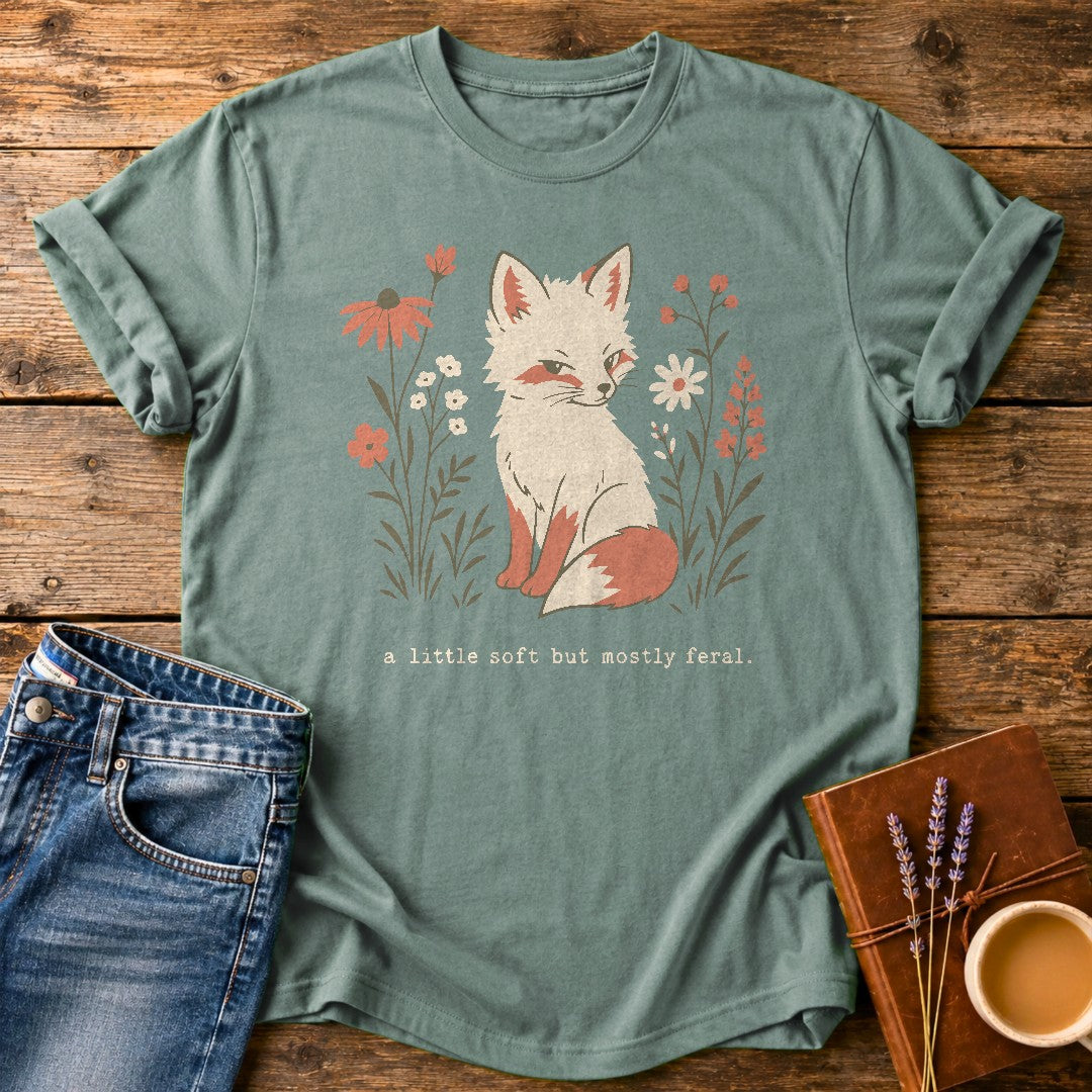 A Little Soft But Mostly Feral — Bay garment-dyed tee