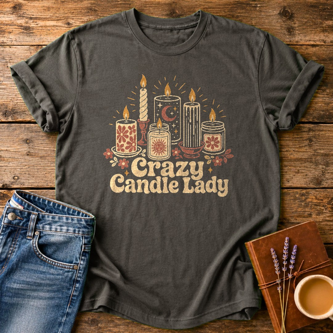Crazy Candle Lady — Pepper garment-dyed tee