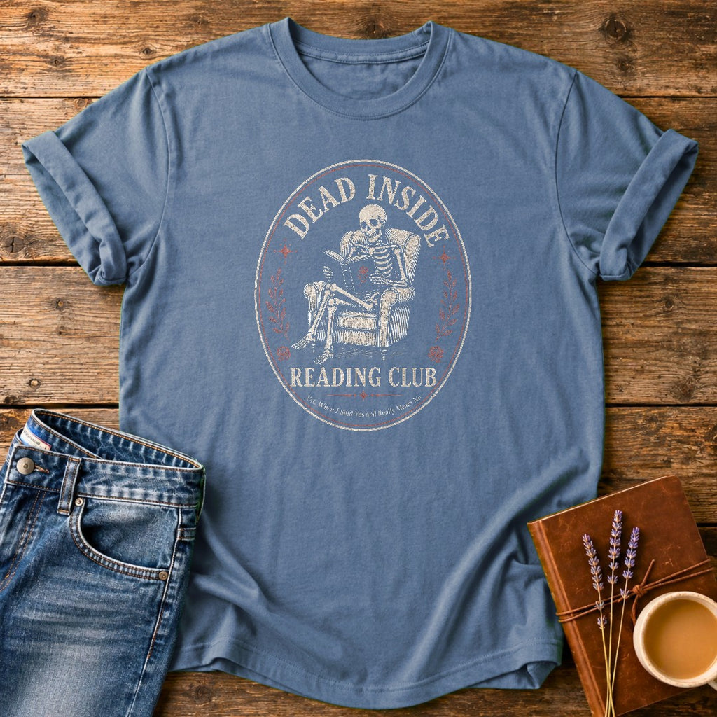 Dead Inside Reading Club — Blue Jean garment-dyed tee