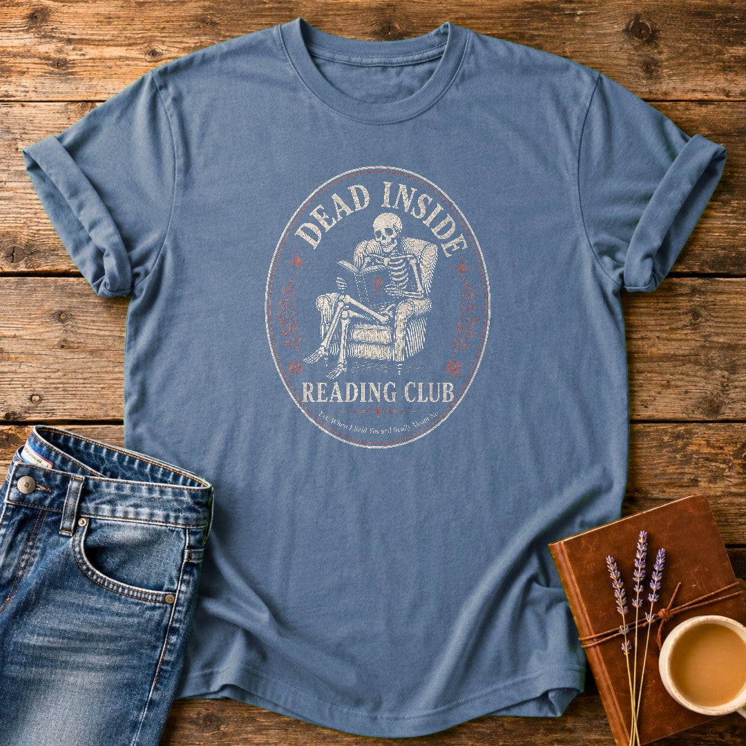 Dead Inside Reading Club — Blue Jean garment-dyed tee