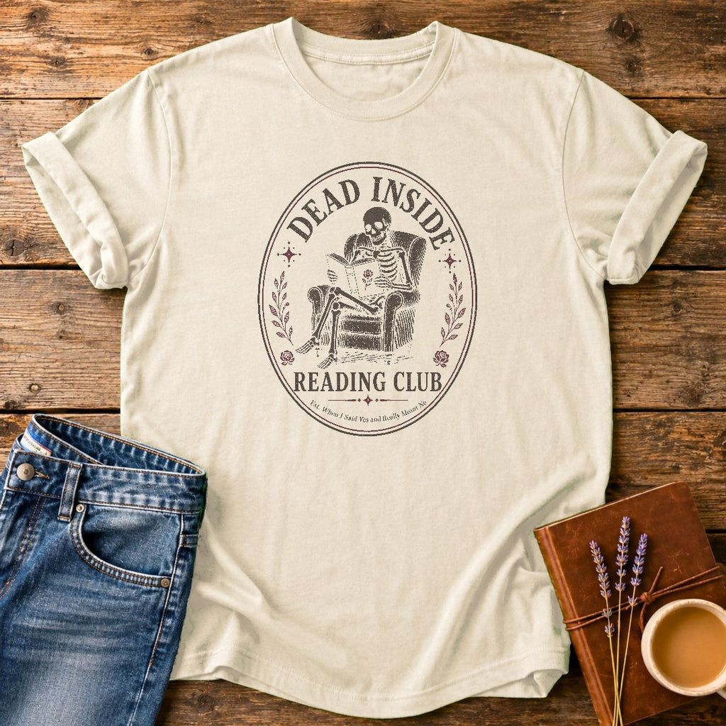 Dead Inside Reading Club — Ivory garment-dyed tee