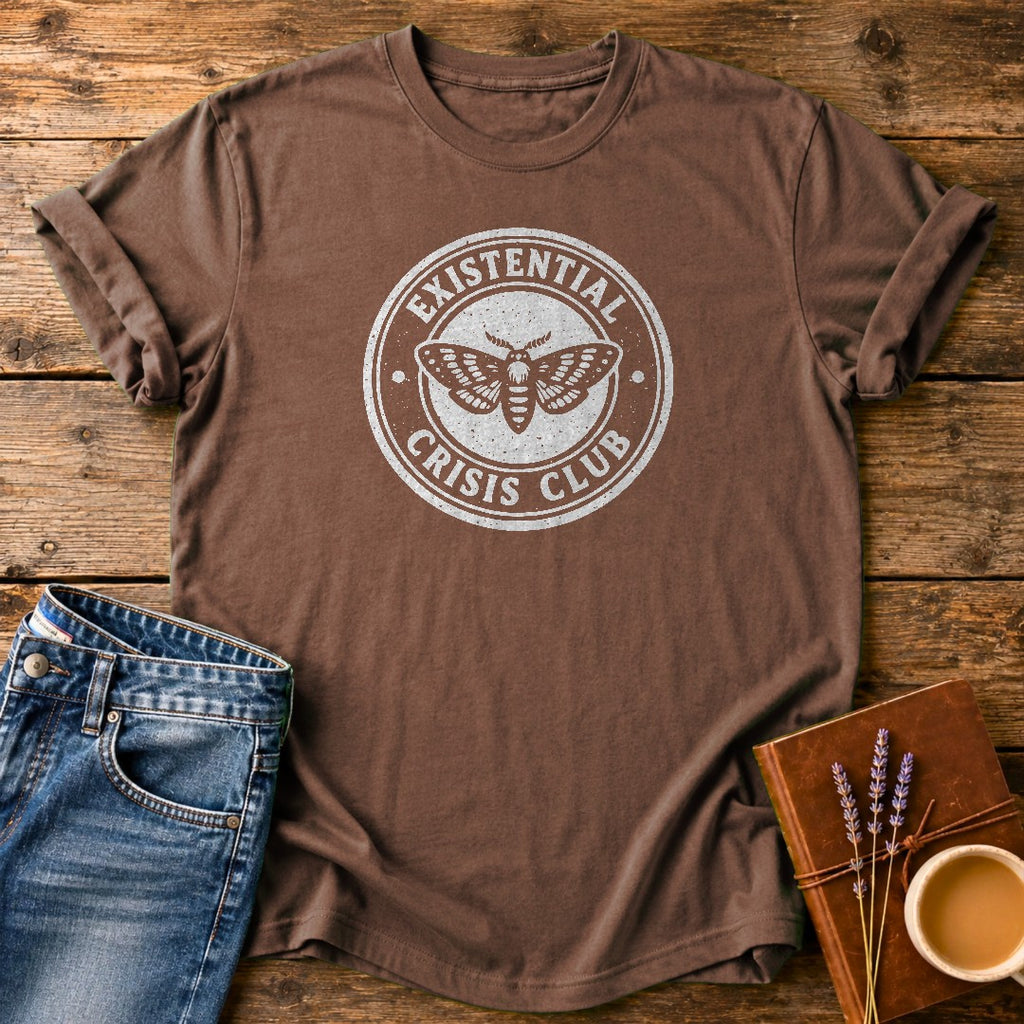 Existential Crisis Club — Espresso garment-dyed tee