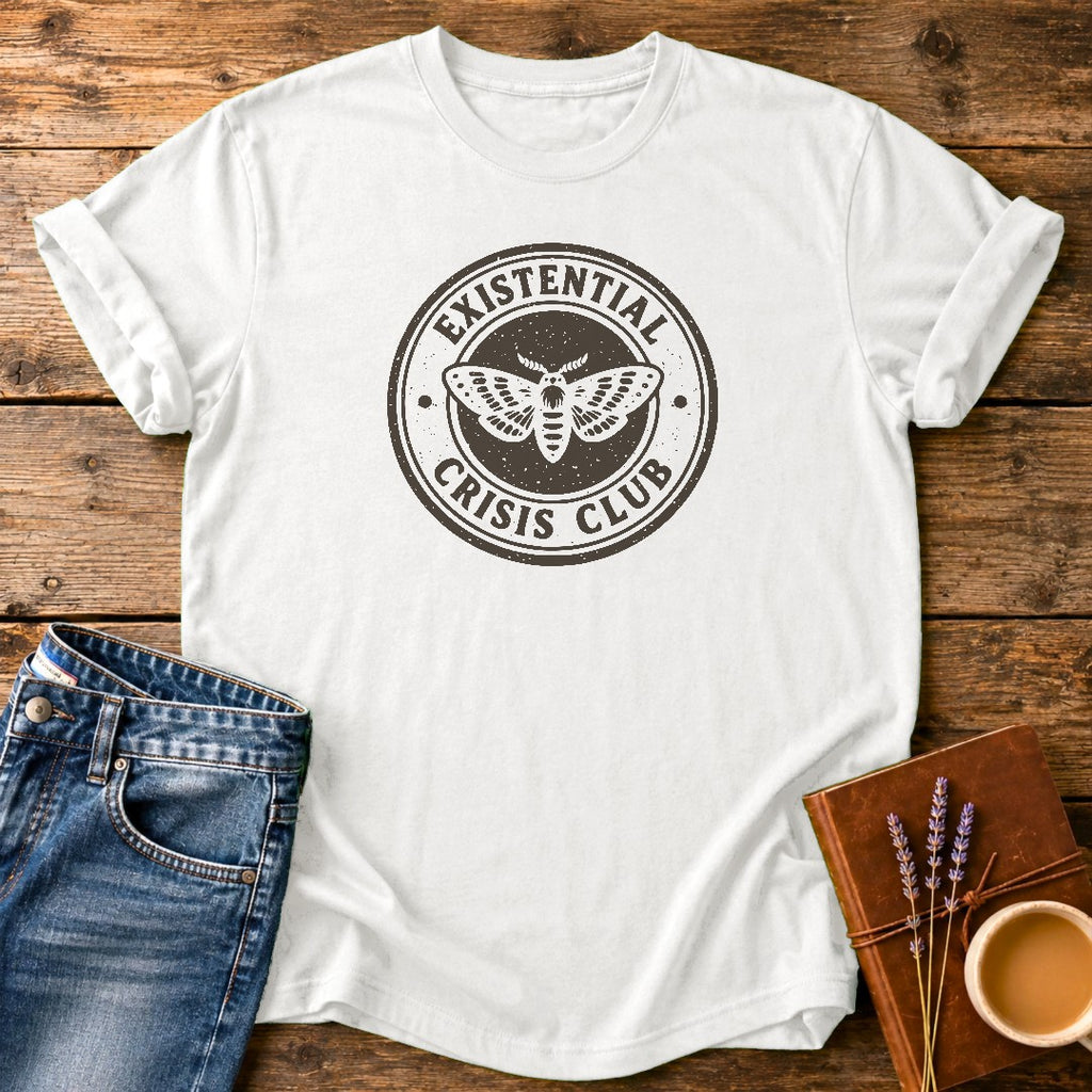 Existential Crisis Club — White garment-dyed tee