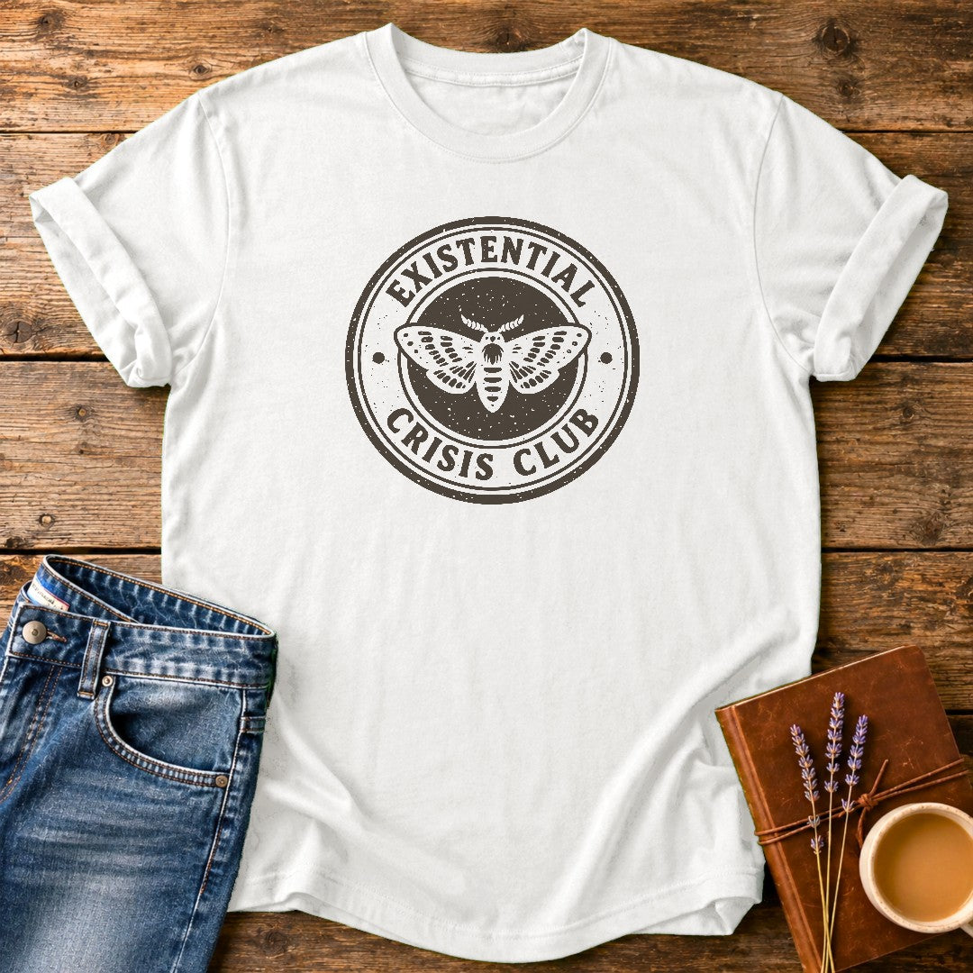 Existential Crisis Club — White garment-dyed tee