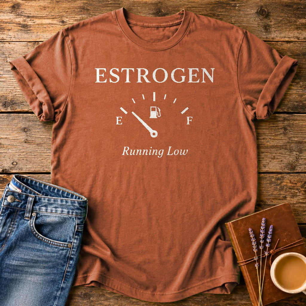 Estrogen Running Low — Yam garment-dyed tee