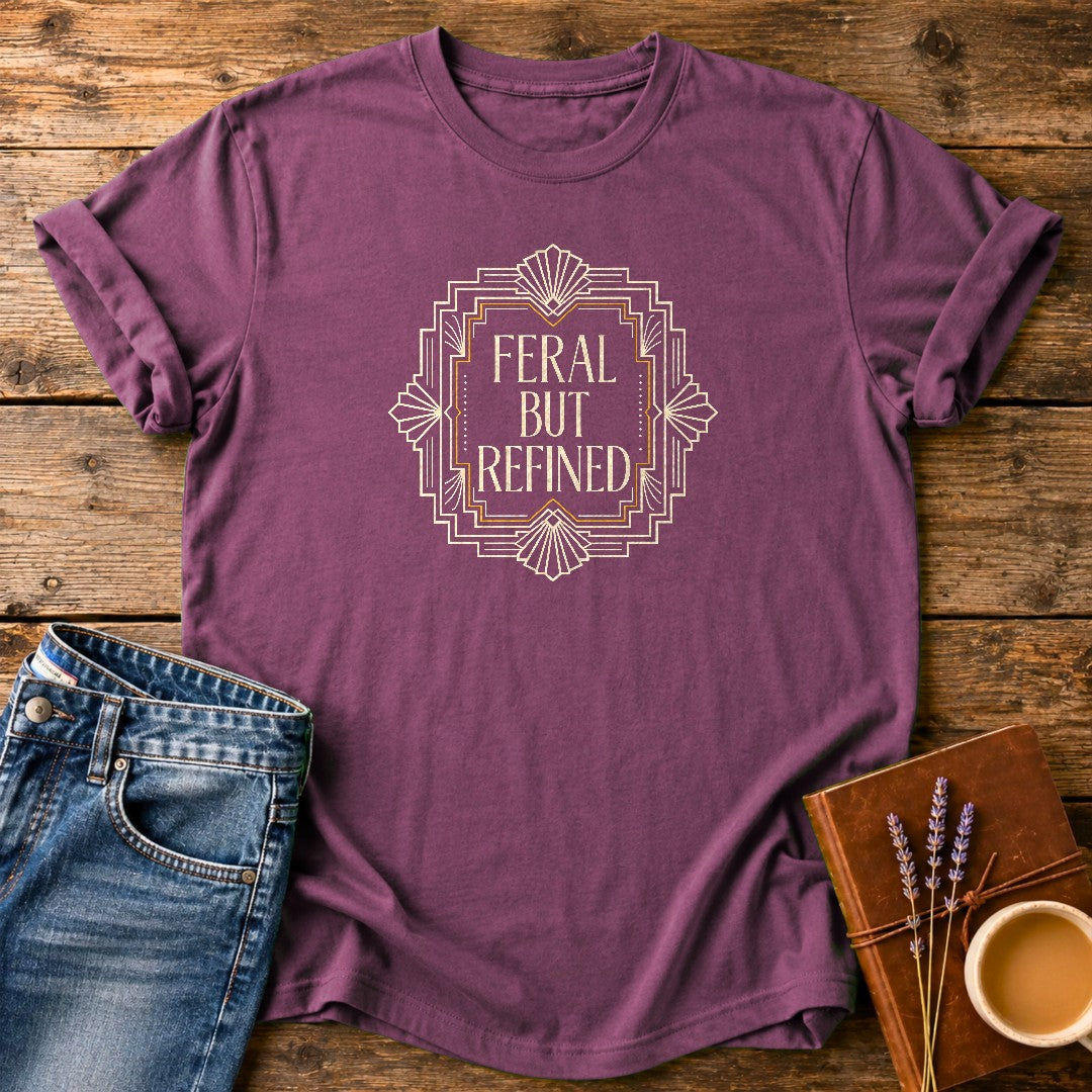 Feral But Refined — Berry garment-dyed tee
