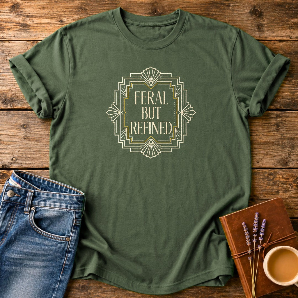 Feral But Refined — Moss garment-dyed tee