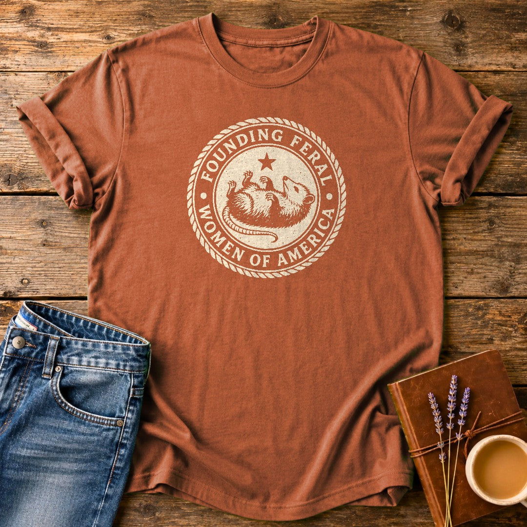 Founding Feral Women — Yam garment-dyed tee