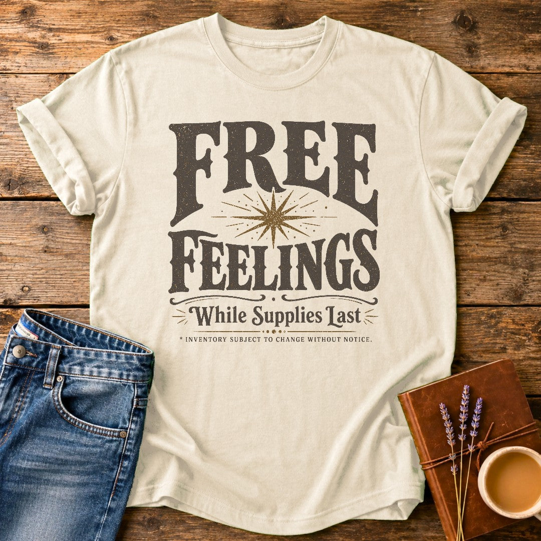 Free Feelings While Supplies Last — Ivory garment-dyed tee