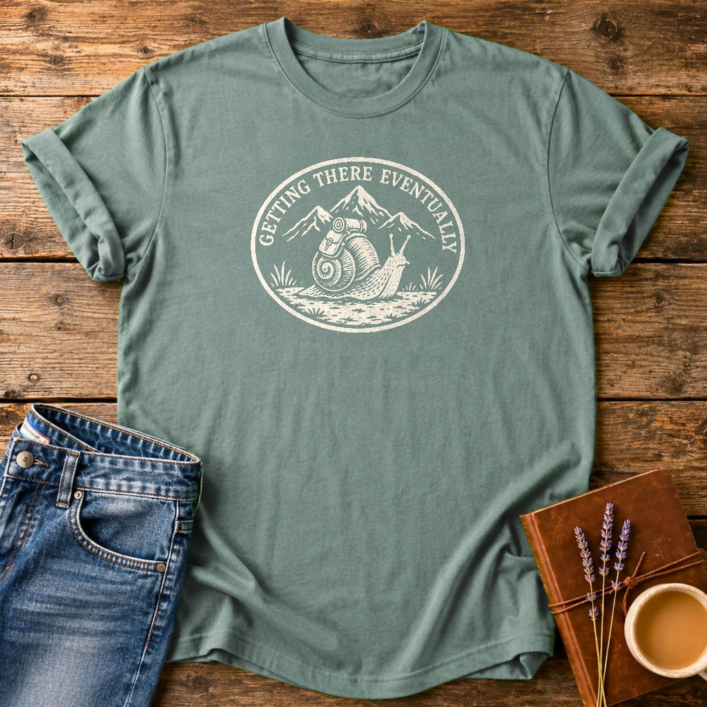 Getting There Eventually — Bay garment-dyed tee