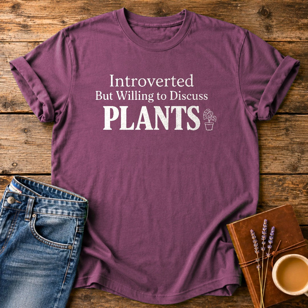 Introverted But Willing To Discuss Plants — Berry garment-dyed tee