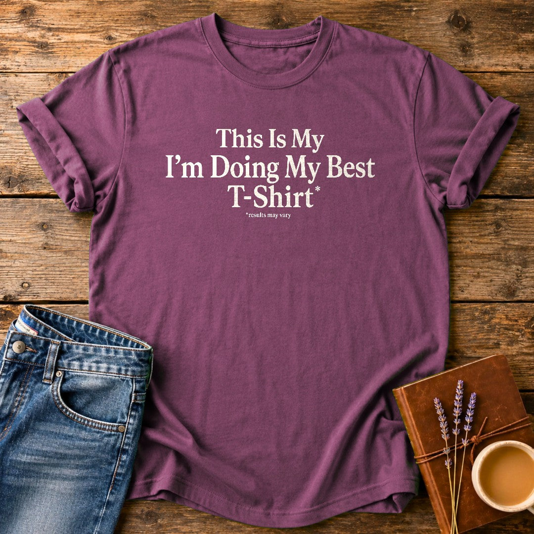 I'm Doing My Best — Berry garment-dyed tee
