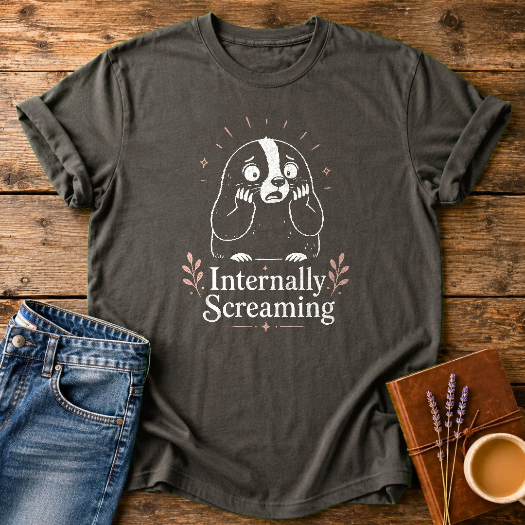 Internally Screaming — Pepper garment-dyed tee