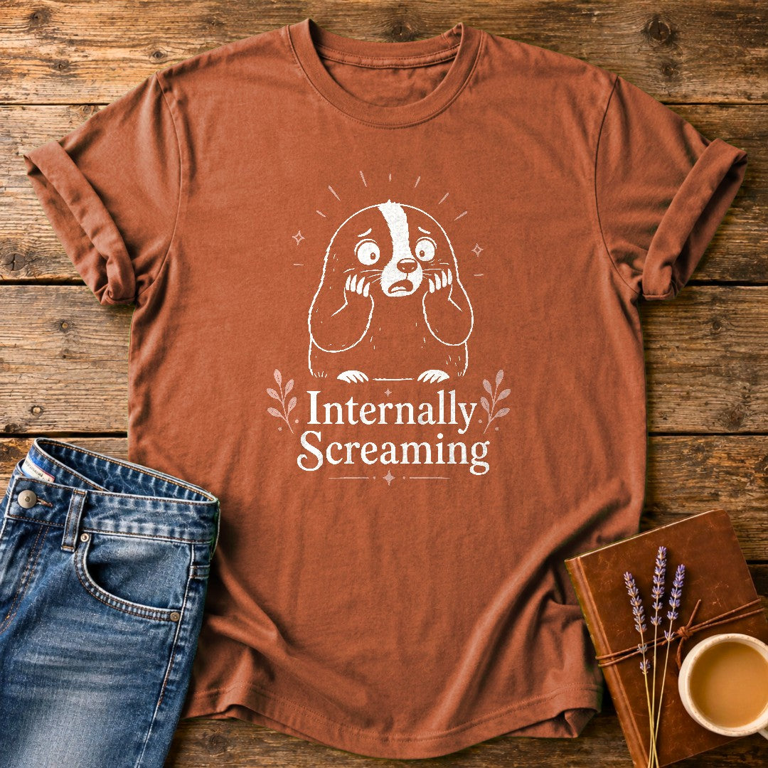 Internally Screaming — Yam garment-dyed tee