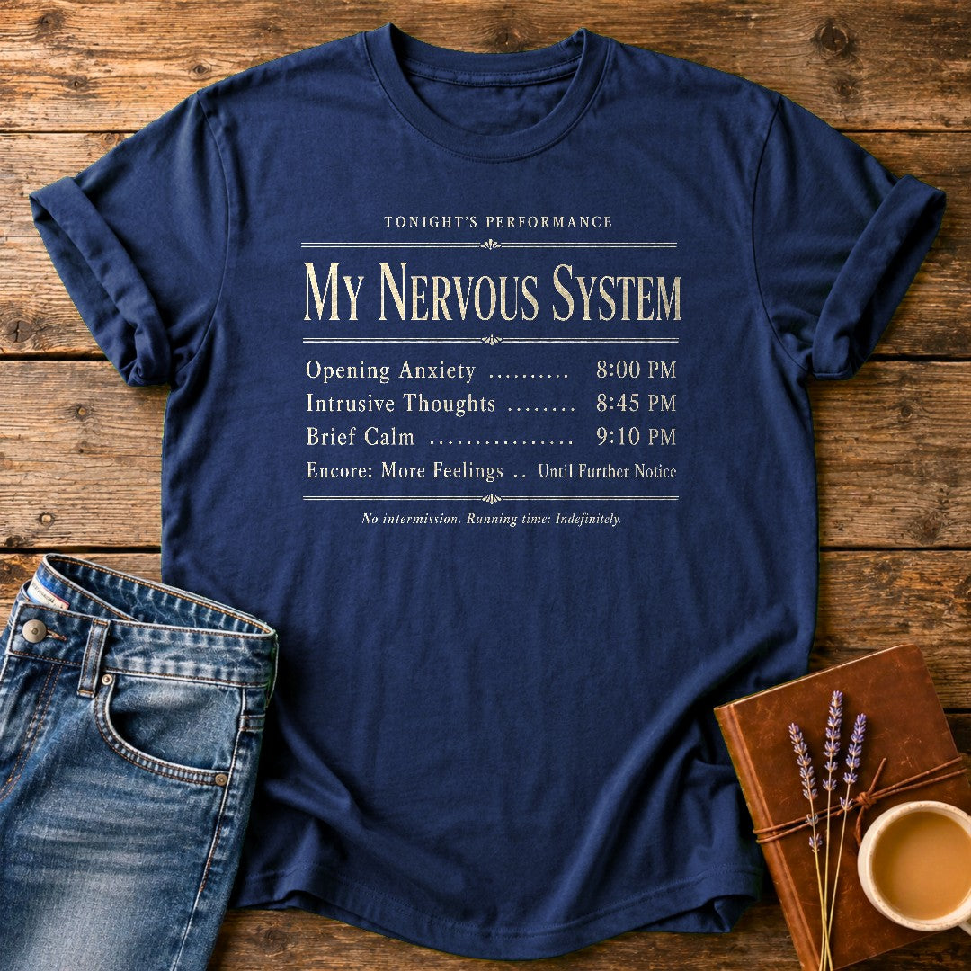 My Nervous System's Greatest Performance — Navy garment-dyed tee