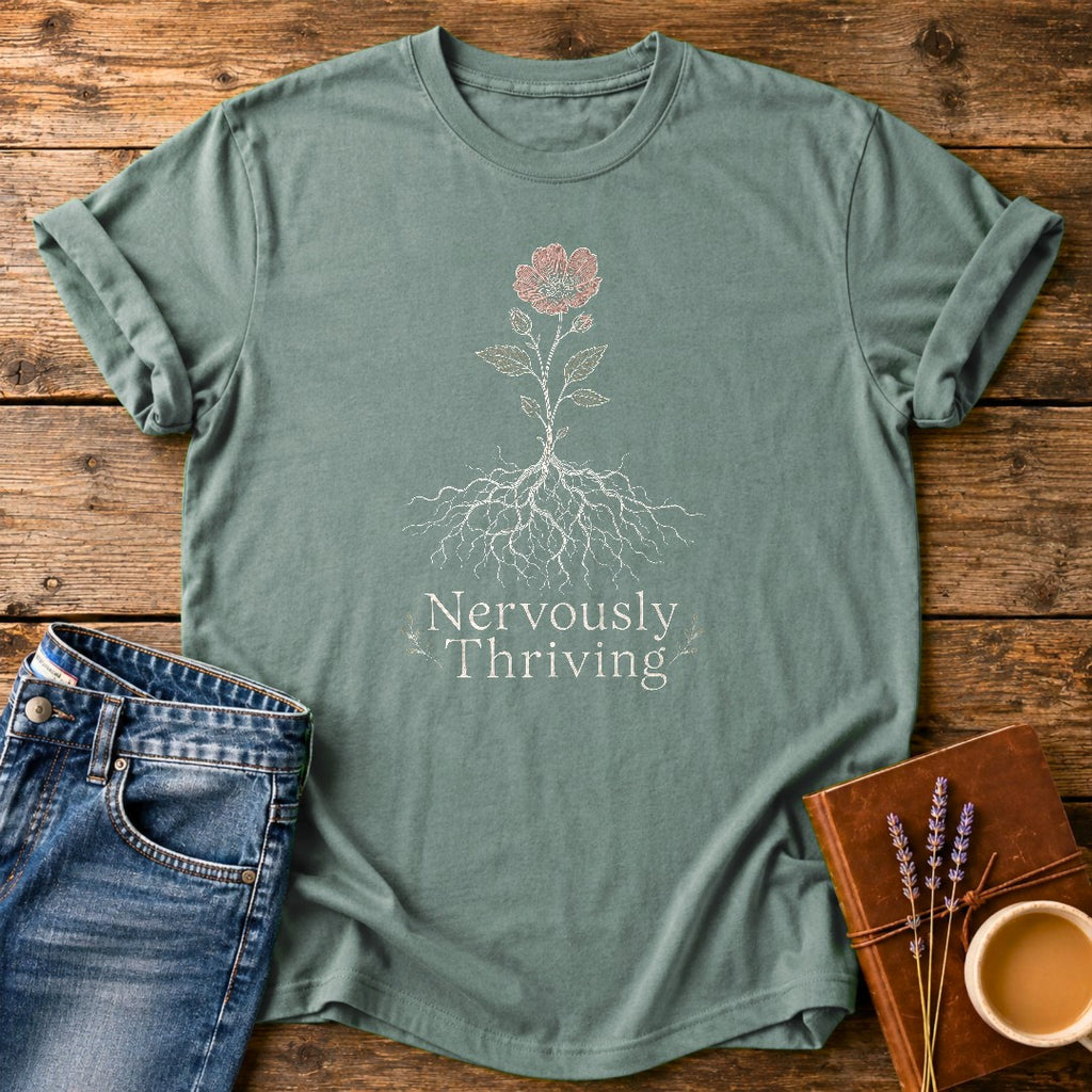 Nervously Thriving — Bay garment-dyed tee
