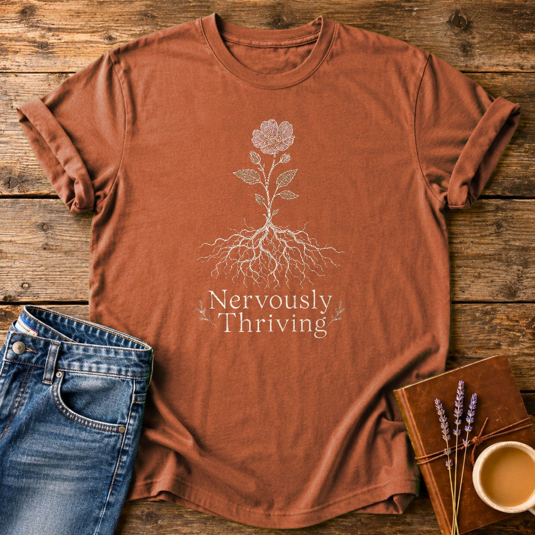 Nervously Thriving — Yam garment-dyed tee