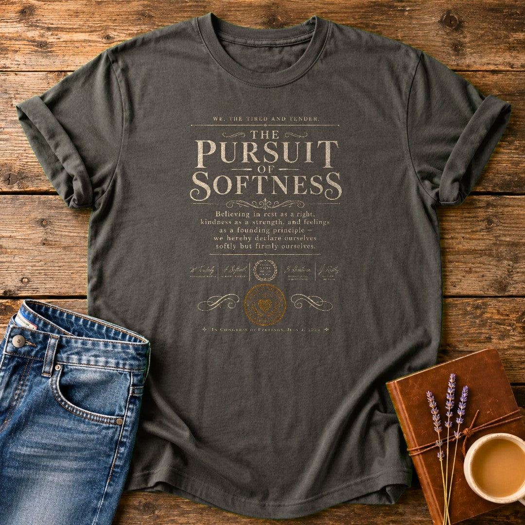 The Pursuit of Softness — Pepper garment-dyed tee