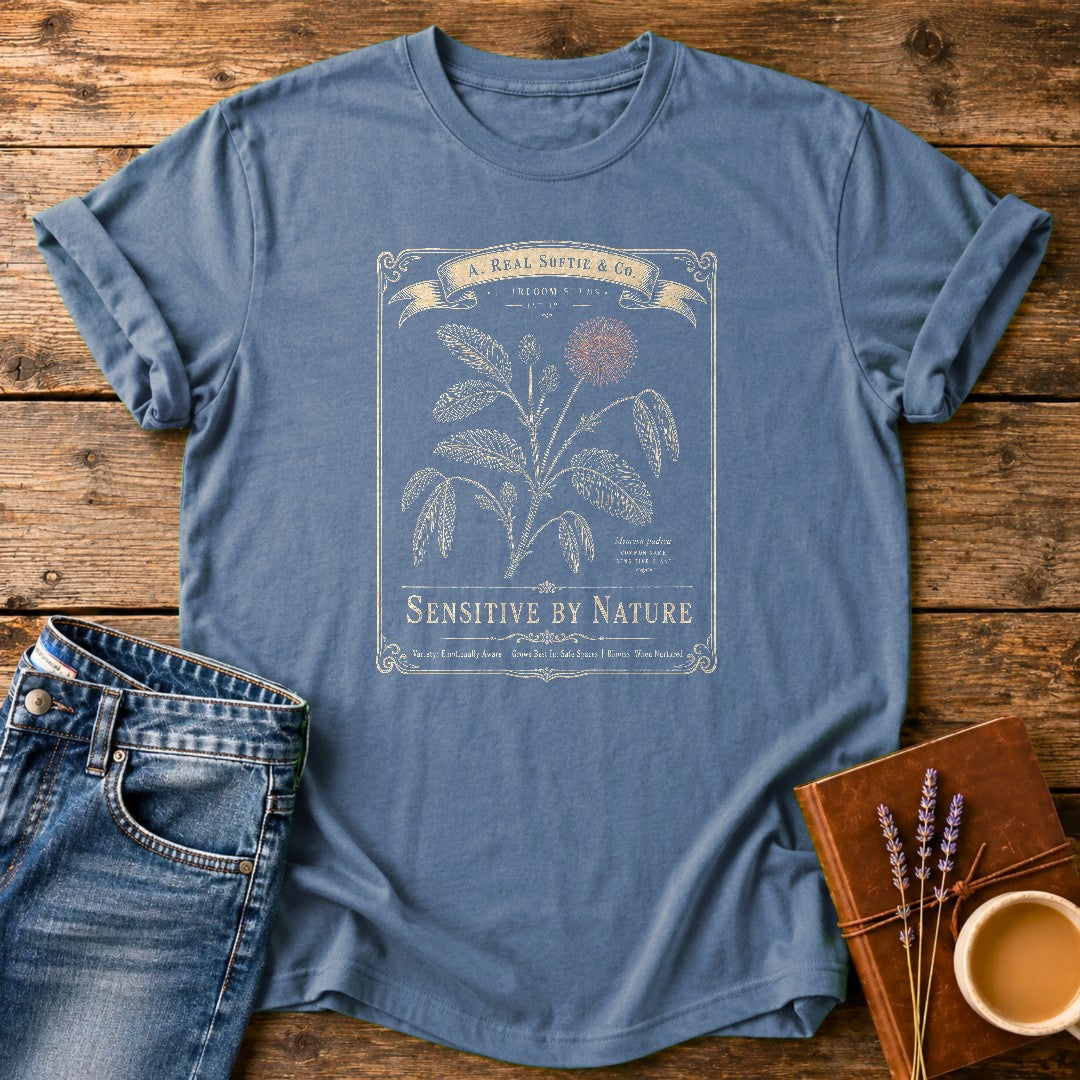 Sensitive By Nature — Blue Jean garment-dyed tee