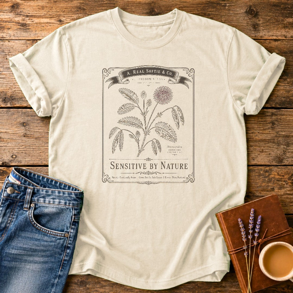 Sensitive By Nature — Ivory garment-dyed tee