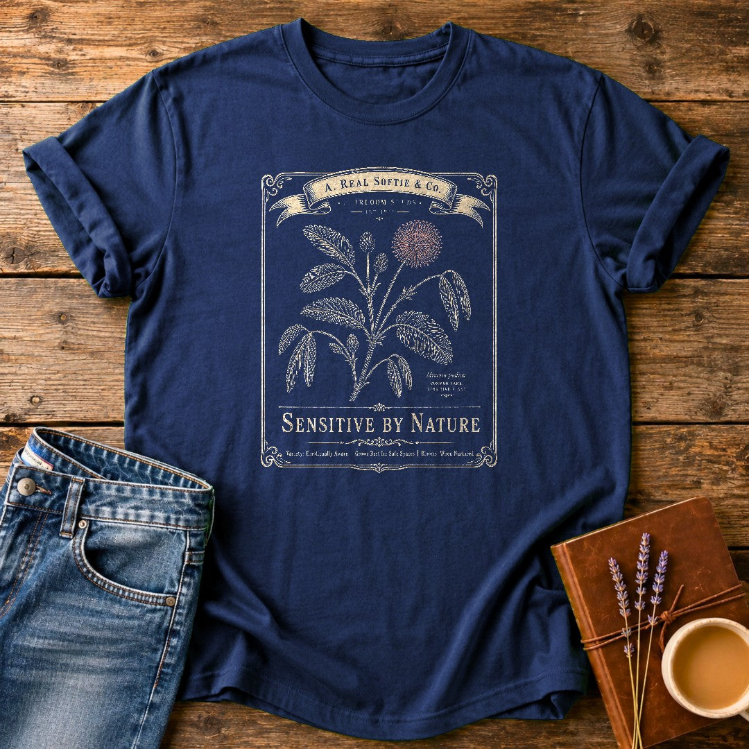 Sensitive By Nature — Navy garment-dyed tee