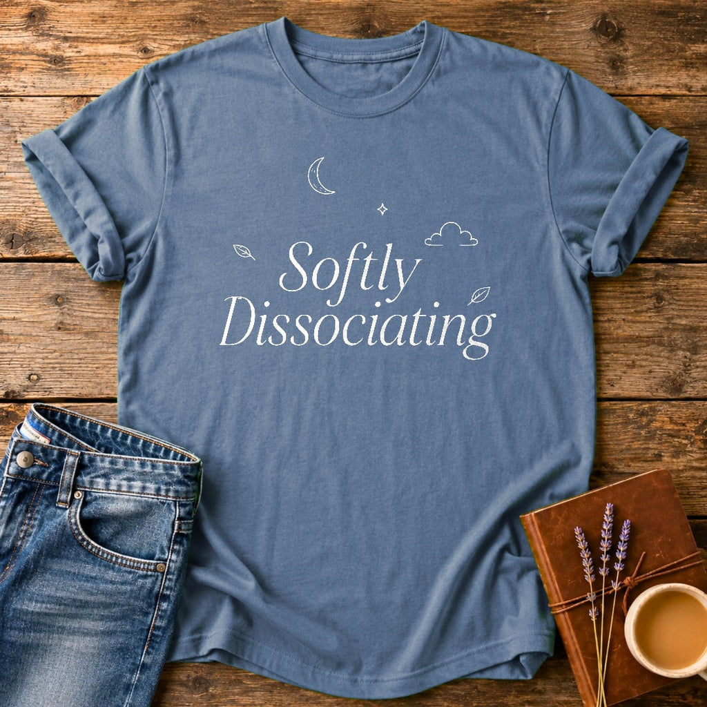 Softly Dissociating — Blue Jean garment-dyed tee