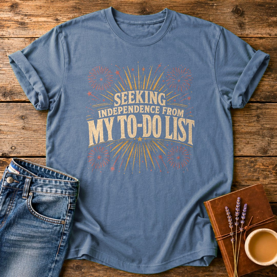 Seeking Independence From My To-Do List — Blue Jean garment-dyed tee