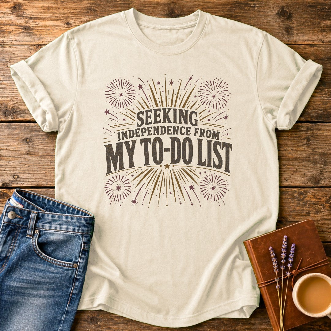 Seeking Independence From My To-Do List — Ivory garment-dyed tee