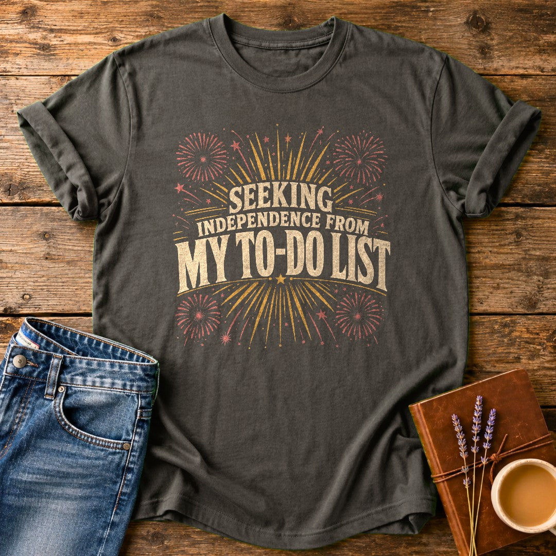 Seeking Independence From My To-Do List — Pepper garment-dyed tee