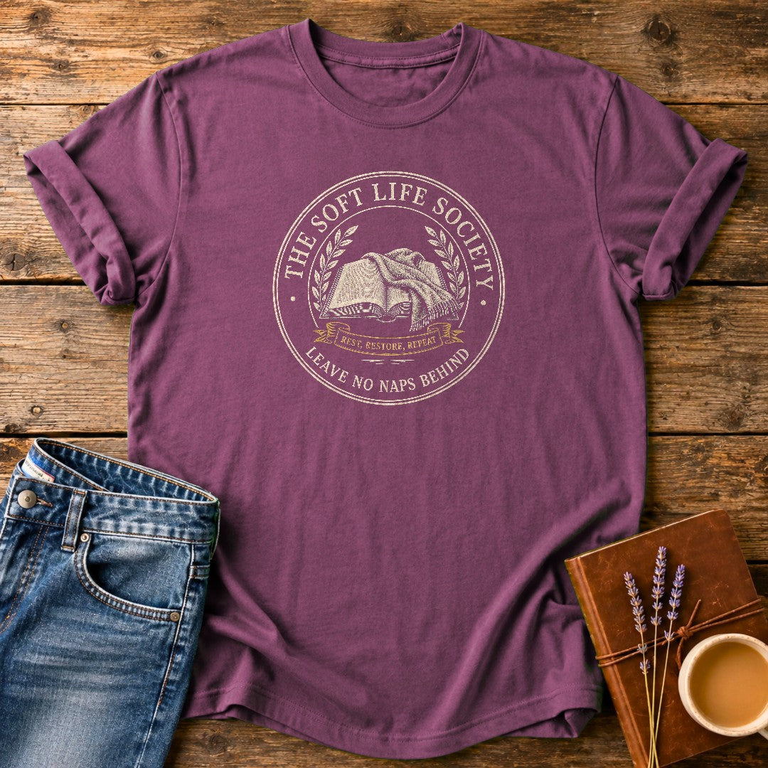 Soft Life Society — Berry garment-dyed tee
