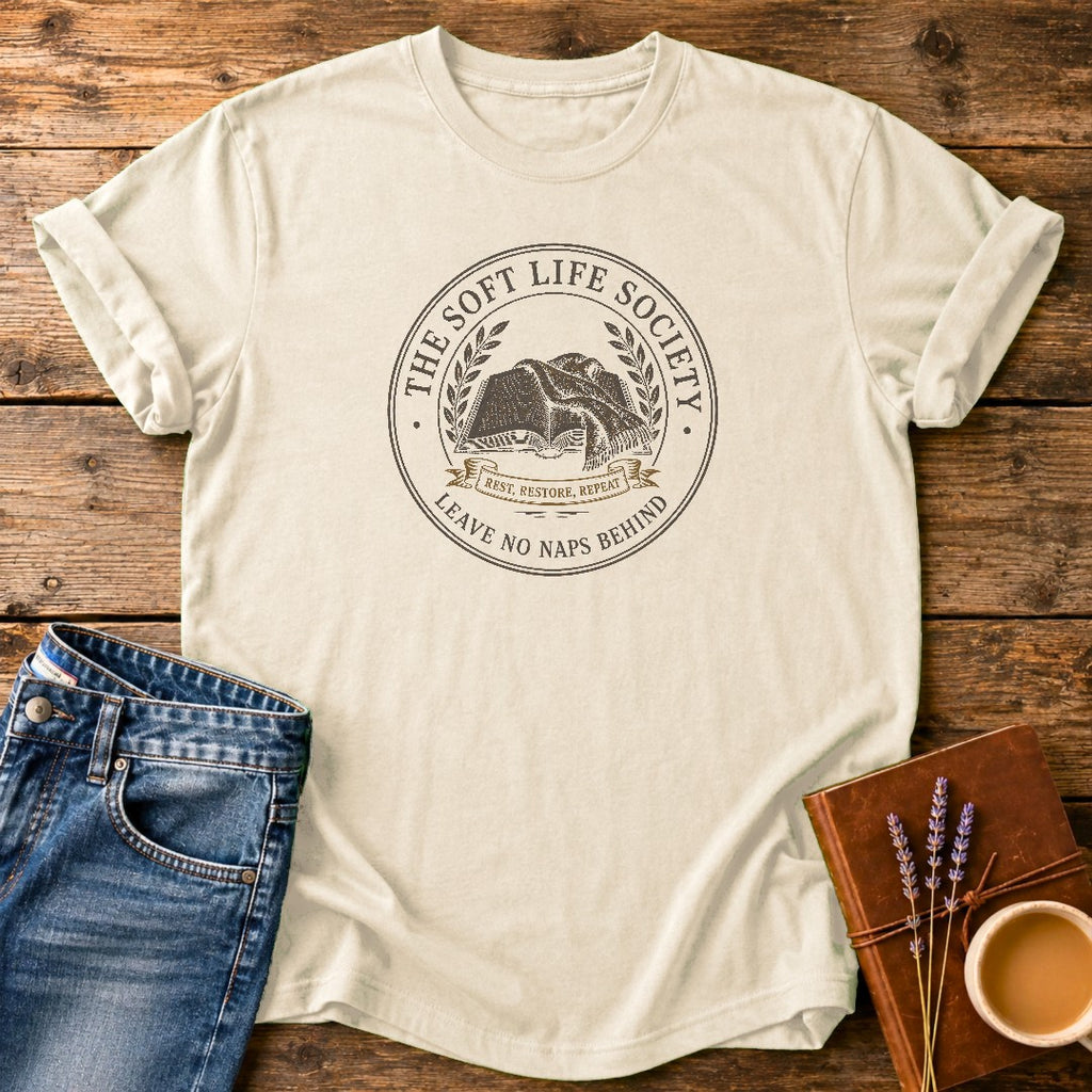 Soft Life Society — Ivory garment-dyed tee