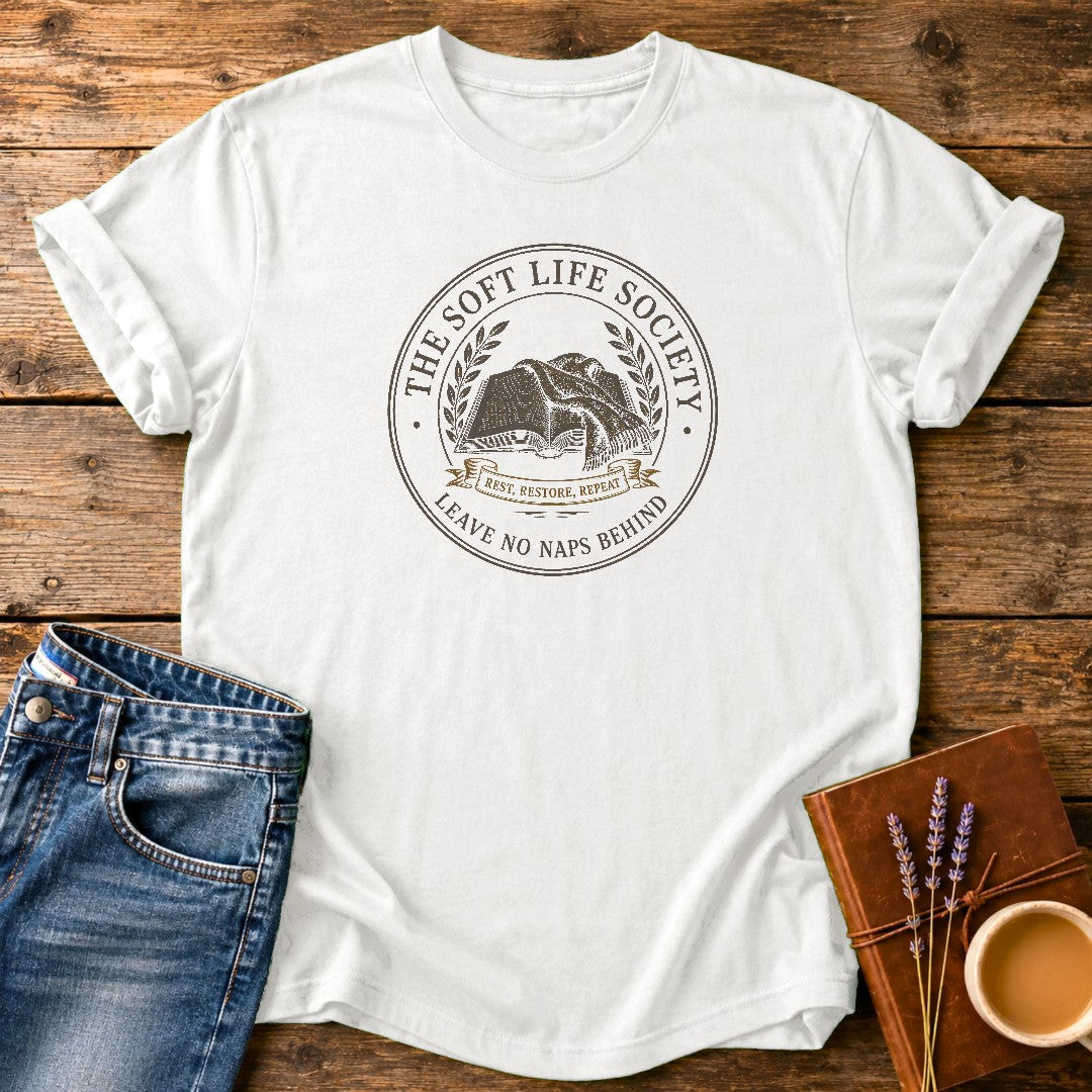 Soft Life Society — White garment-dyed tee