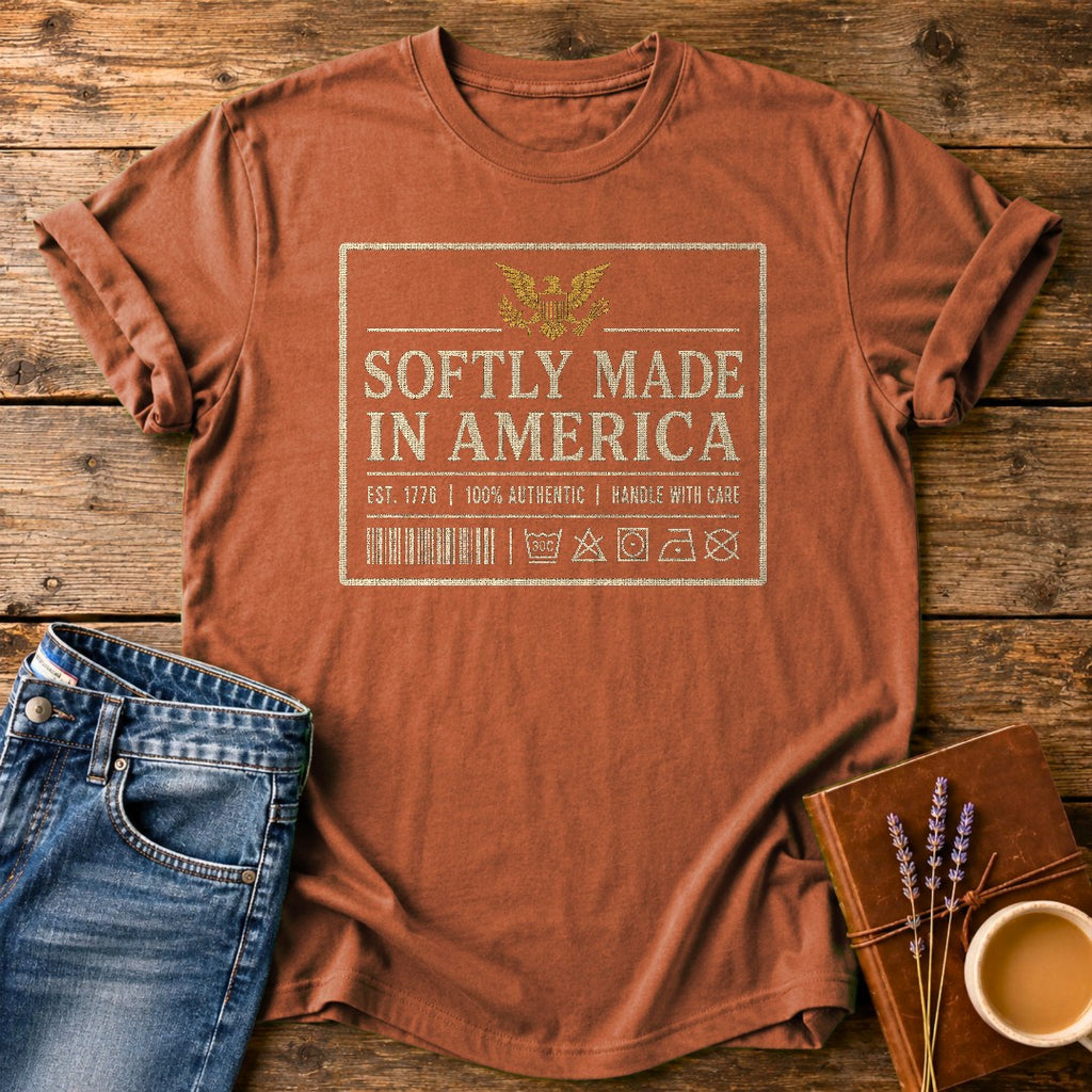 Softly Made In America — Yam garment-dyed tee