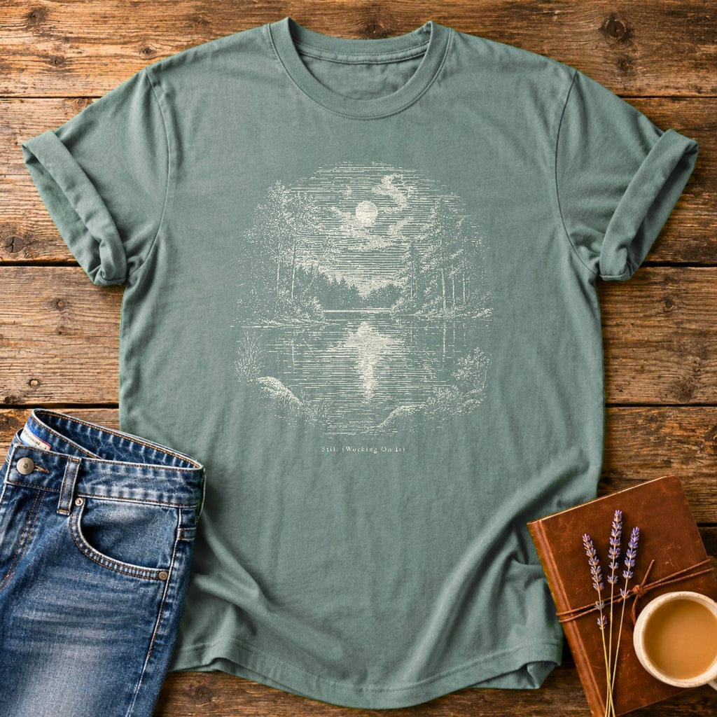 Still Working On It — Bay garment-dyed tee