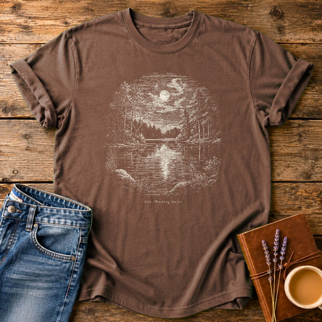 Still Working On It — Espresso garment-dyed tee