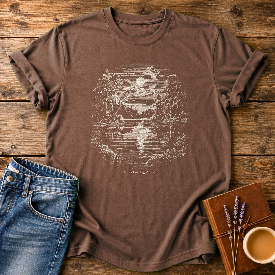 Still Working On It — Espresso garment-dyed tee